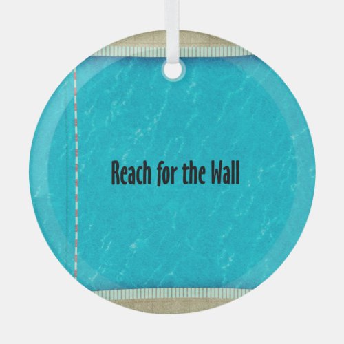 TOP Swim Slogan Glass Ornament