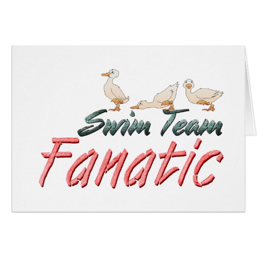 TOP Swim Team Fanatic Cards (Front Horizontal)