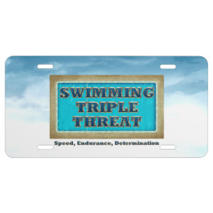 TOP Swim Triple Threat License Plate