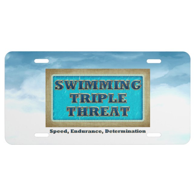 TOP Swim Triple Threat License Plate (Front)
