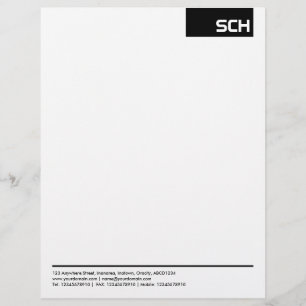 Top Tag - Black Letterhead