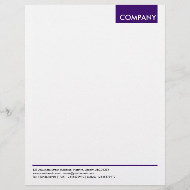 Top Tag - Deep Purple Letterhead (Front)