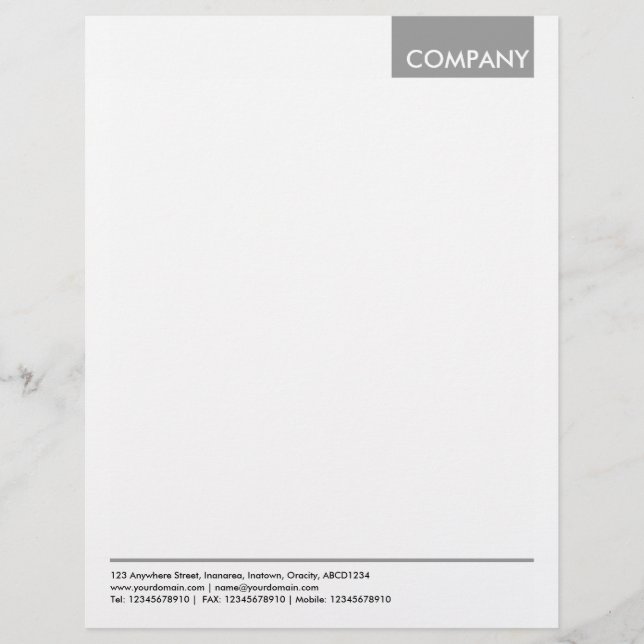 Top Tag - Gray Letterhead (Front)