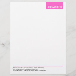Top Tag - Pink Letterhead