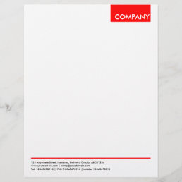 Top Tag - Red Letterhead