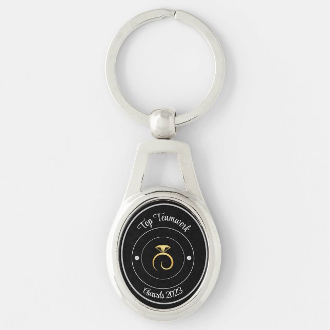 Top Teamwork keychain award. Editable. (Front)