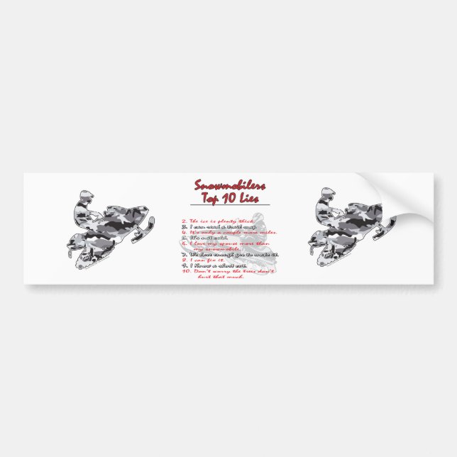 top-ten-on-Black-png Bumper Sticker (Front)