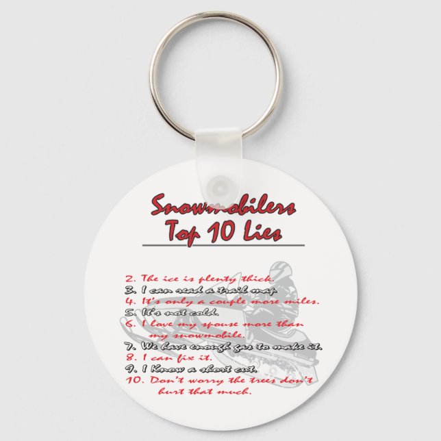 top-ten-on-Black-png Keychain (Front)
