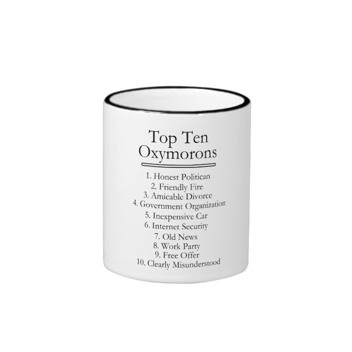 Top Ten Oxymorons Coffee Mug