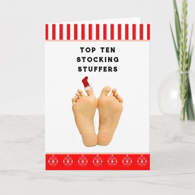Top Ten Stocking Stuffers Holiday Card (Front)