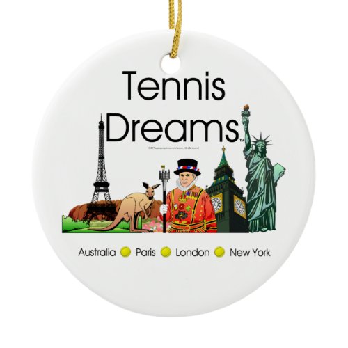 TOP Tennis Dreams Ceramic Ornament