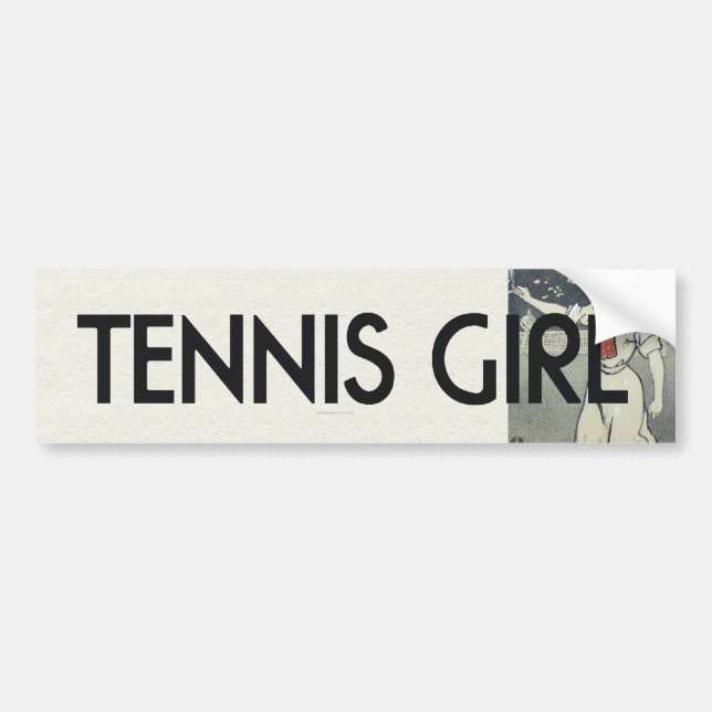 TOP Tennis Girl Bumper Sticker (Front)