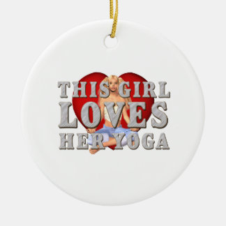 TOP This Girl Loves Yoga Ceramic Ornament