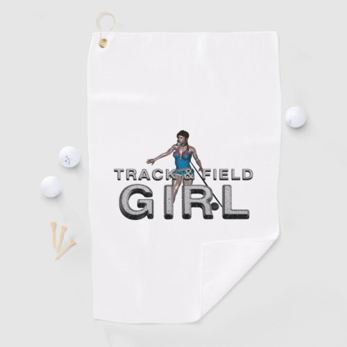 TOP Track and Field Girl Golf Towel