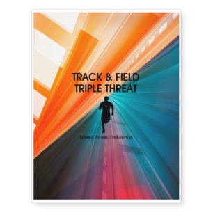TOP Track and Field Triple Temporary Tattoos