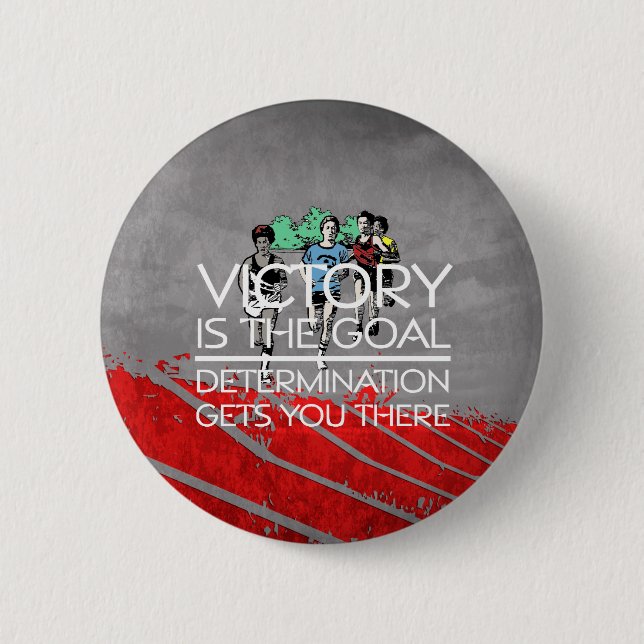 TOP Track Victory Slogan Button (Front)