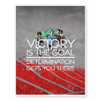 TOP Track Victory Slogan Temporary Tattoos
