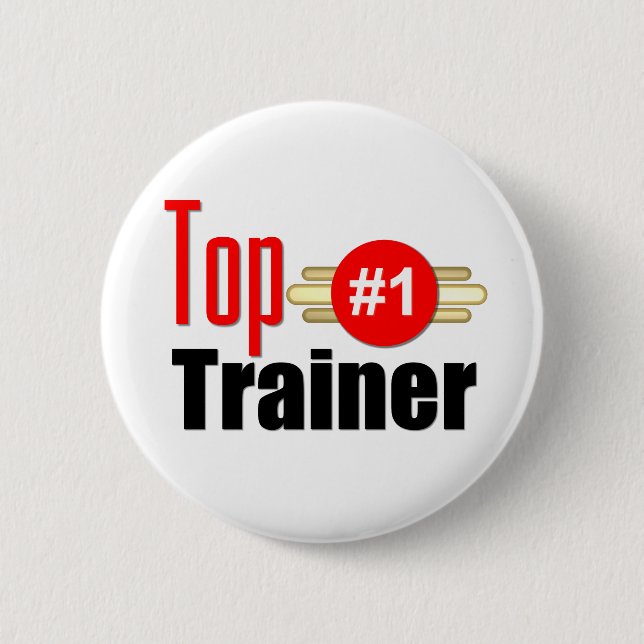 Top Trainer Pinback Button (Front)