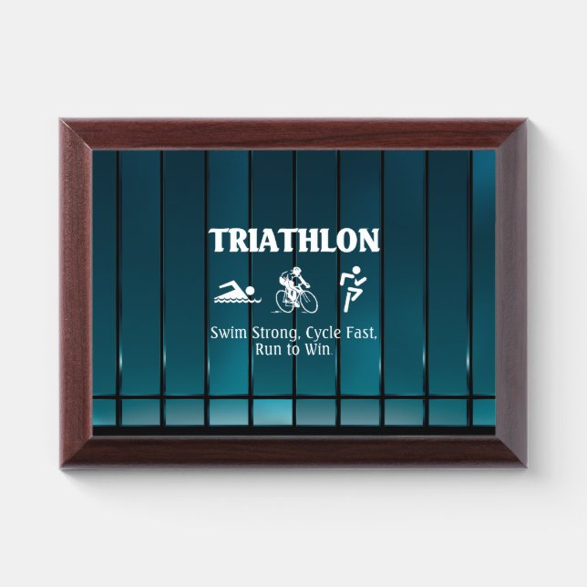 TOP Triathlon Award Plaque (Horizontal)