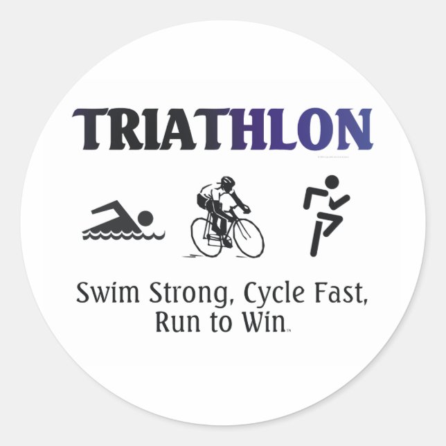 TOP Triathlon Classic Round Sticker (Front)