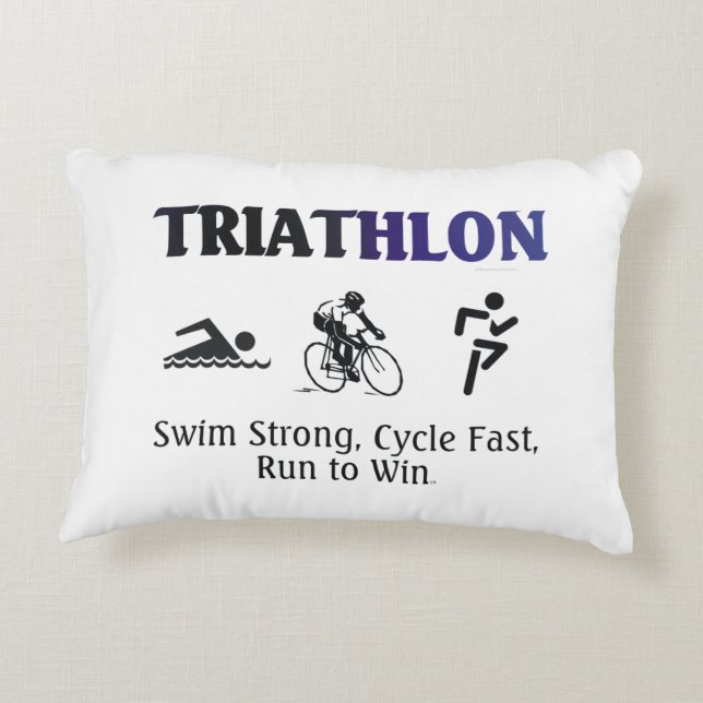 TOP Triathlon Decorative Pillow (Back)