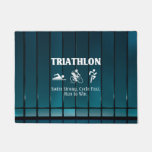 Top Triathlon Doormat at Zazzle