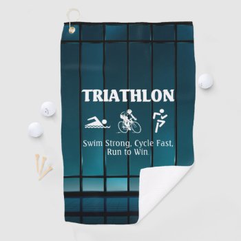 Top Triathlon Golf Towel by teepossible at Zazzle