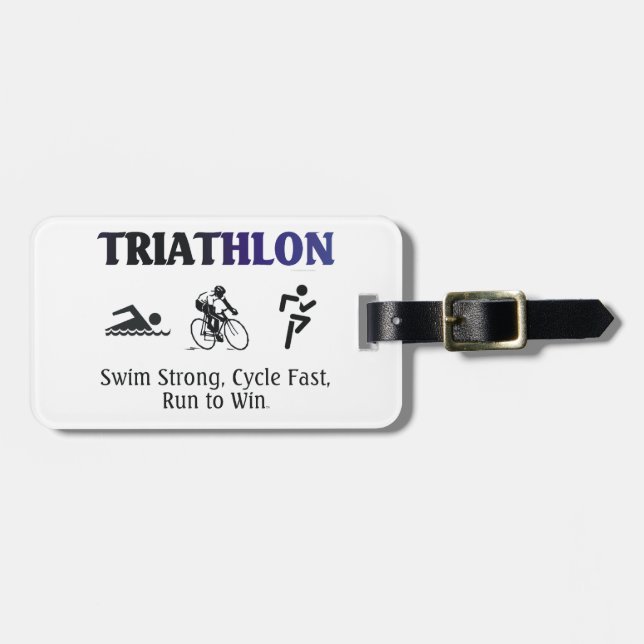 TOP Triathlon Luggage Tag (Front Horizontal)