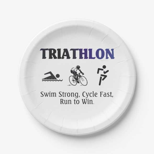 TOP Triathlon Paper Plates (Front)
