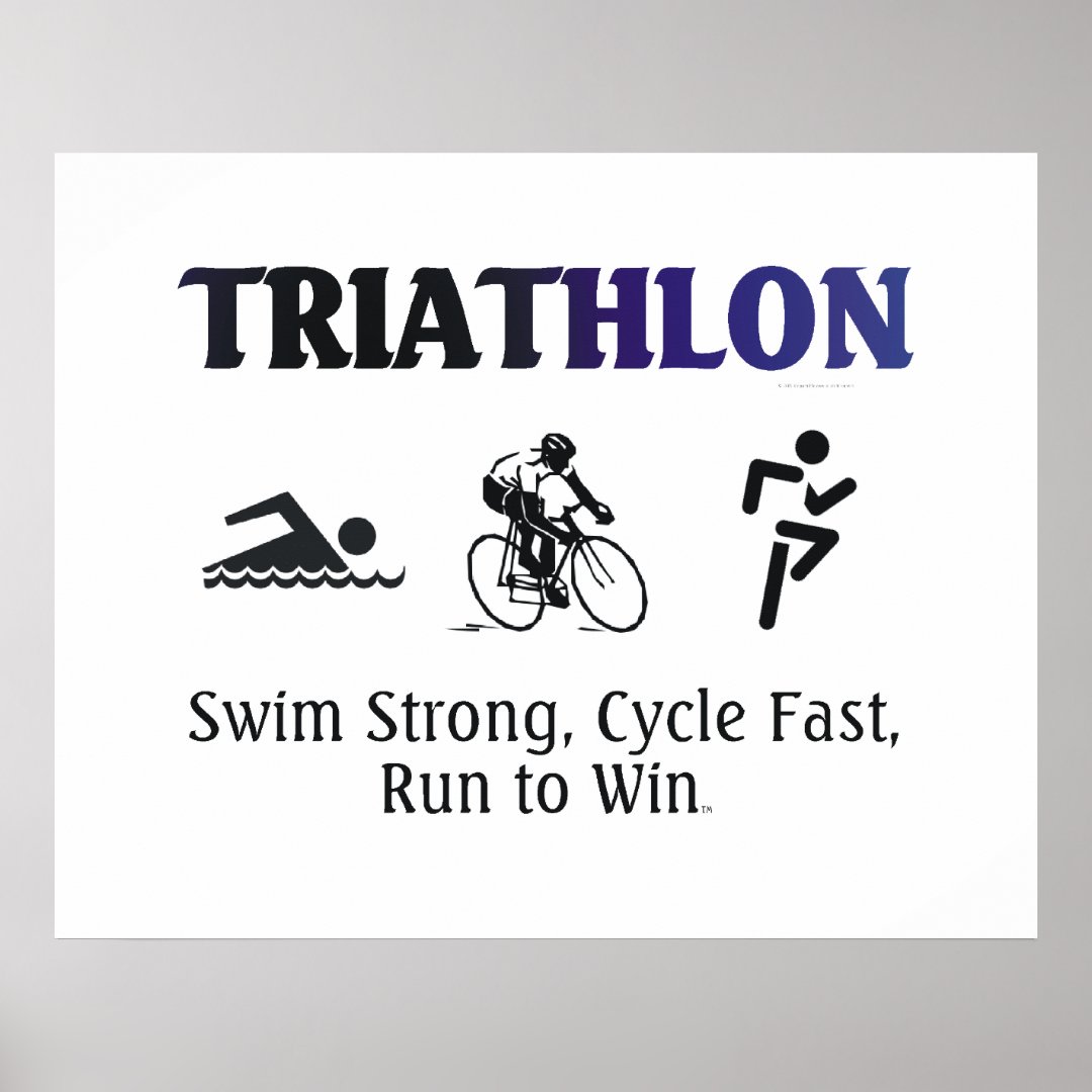 TOP Triathlon Poster Zazzle