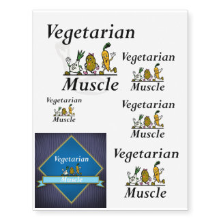 TOP Vegetarian Muscle Temporary Tattoos