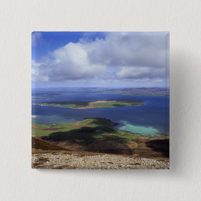 Top view: burra sound, graemsay & orkney mainland button (Front)