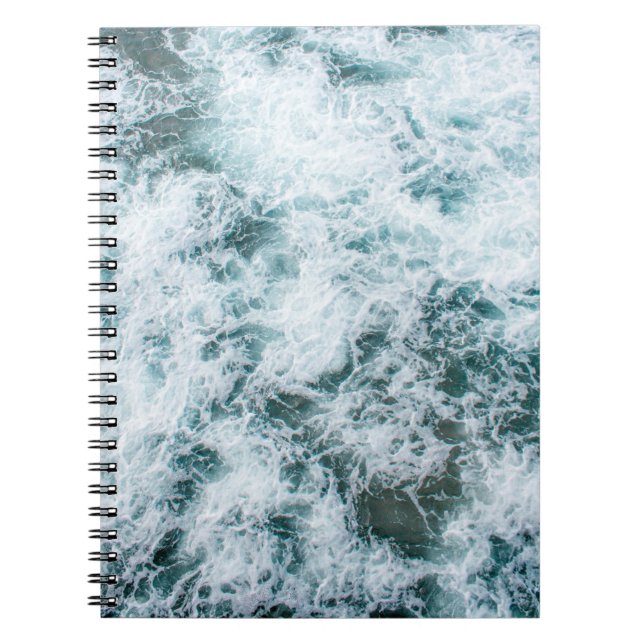 Top view of ocean waves notebook (Front)