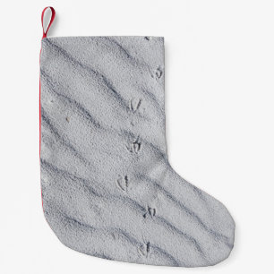 Top view of sand dunes small christmas stocking