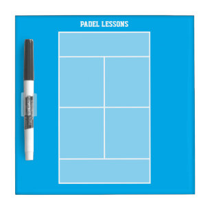 Top view padel court dimensions dry erase board