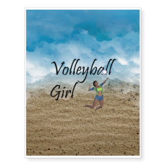 TOP Volleyball Girl Temporary Tattoos