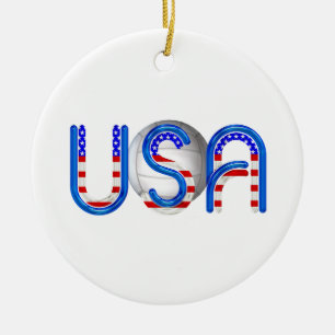 TOP Volleyball in the USA Ceramic Ornament