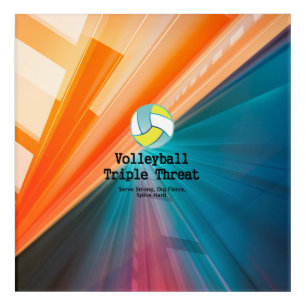 TOP Volleyball Triple Acrylic Print