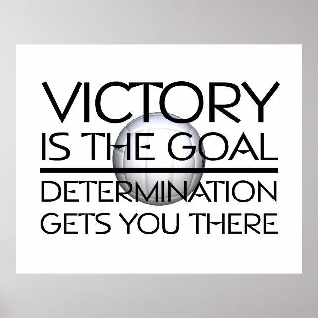 TOP Volleyball Victory Slogan Poster (Front)