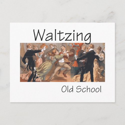 TOP Waltzing Old School Postcard