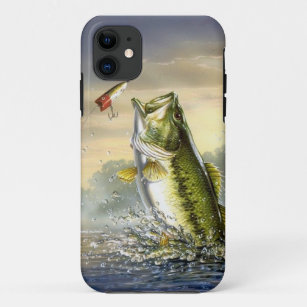 iPhone 11 Pro Max Striped Bass Tournament Fishing camo blue Case