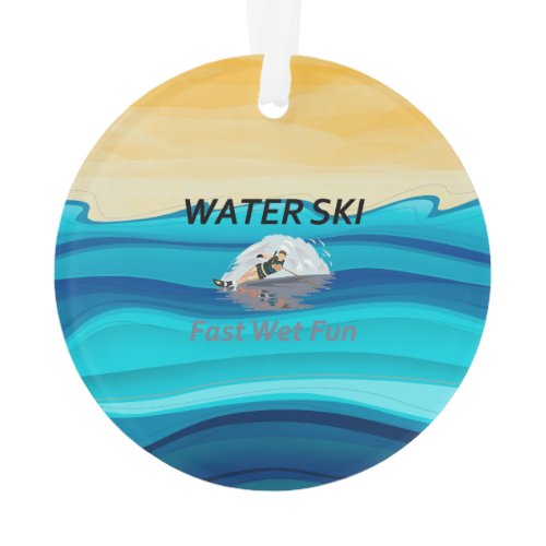 TOP Water Ski Ornament