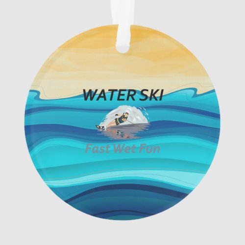 TOP Water Ski Ornament