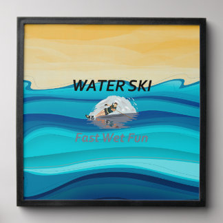 TOP Water Ski Peel And Stick Photo Tile