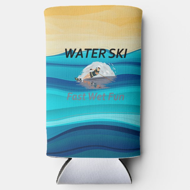 TOP Water Ski Seltzer Can Cooler (Front)