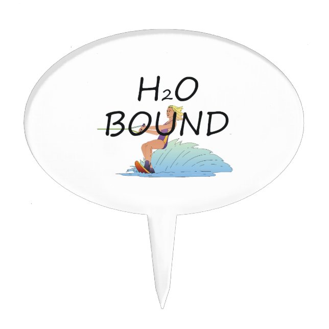 TOP Water Skiing Cake Topper (Front)