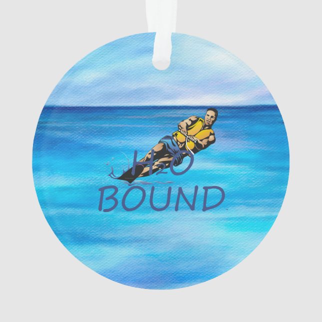 TOP Water Skiing Ornament (Back)