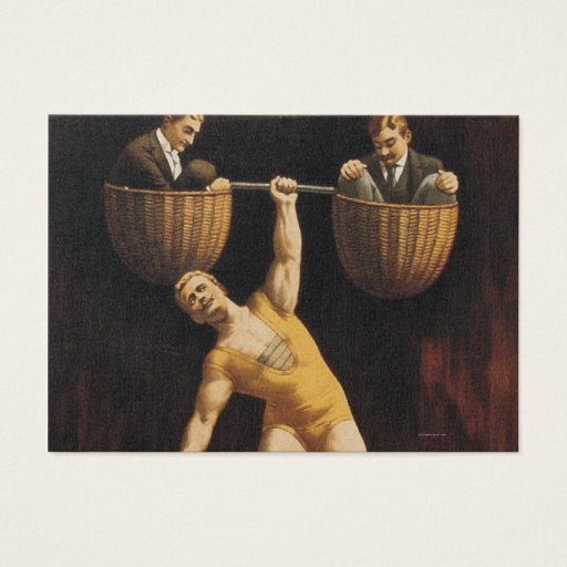 Customizable TOP Weightlifting Old School Business Card Templates