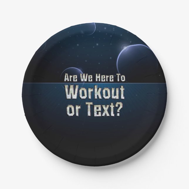 TOP Workout or Text Paper Plates (Front)