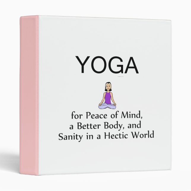 TOP Yoga Slogan 3 Ring Binder (Front/Spine)